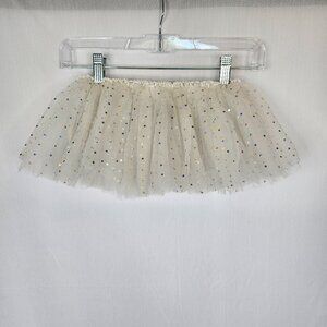 FREESTYLE by Danskin White Sequin Dance Costume Tutu / Skirt, Child M/L (7-12)